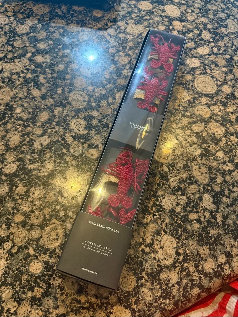 Williams Sonoma NWT Figural Lobster Napkin Rings, Set of 4